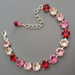 Austrian Crystal Tennis Bracelet in Silver